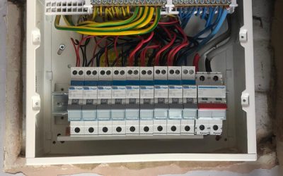 Electrician Installation Of A Fuse Board In Thame