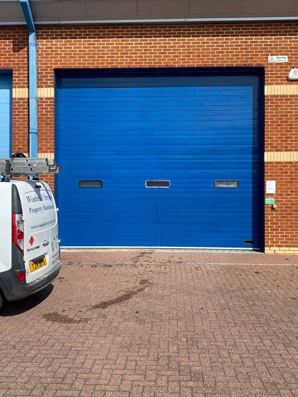Roller Door Painted In Thame Contact Windmill Services.