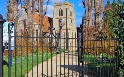 Painting Metalwork At St. Catherine’s Church – Towersey