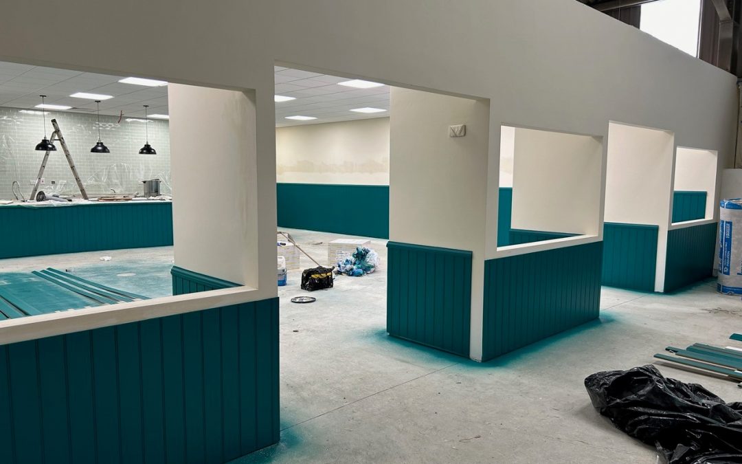 Plastering & Painting A New Cafe Area – Buckinghamshire