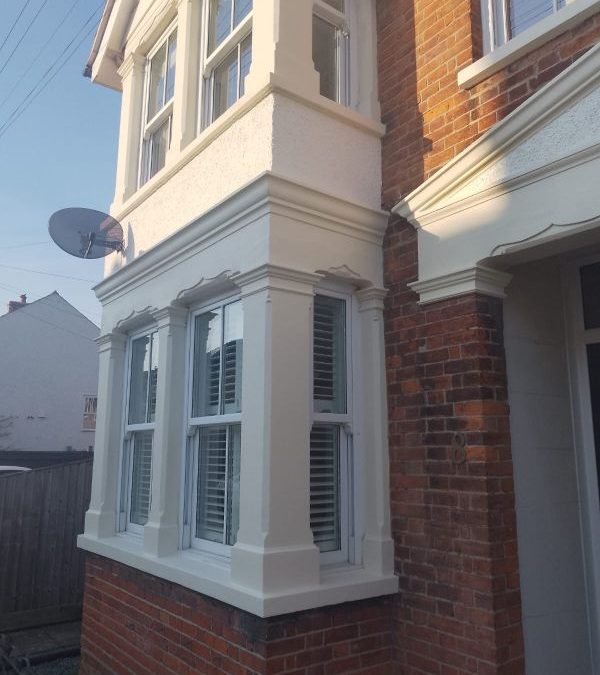 Repaired cracks and painted front of house in Aylesbury